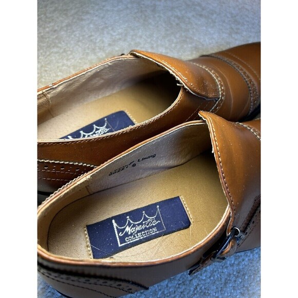 MAJESTIC COLLECTION Men’s Brown Dress Shoes Size 9 Style: 96221 - Picture 3 of 7